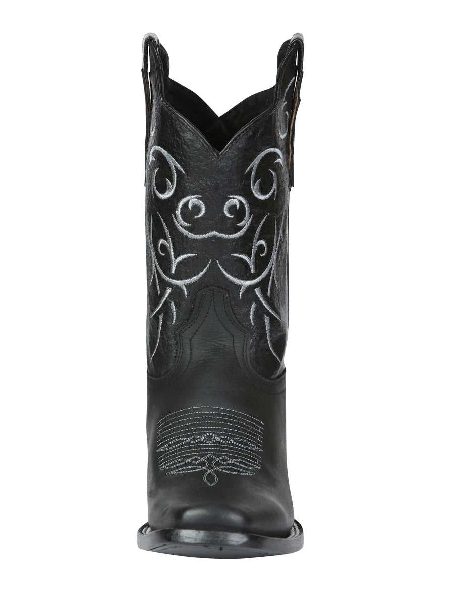 Men’s Leather Cowboy Boot - Made in Mexico - Black 124069