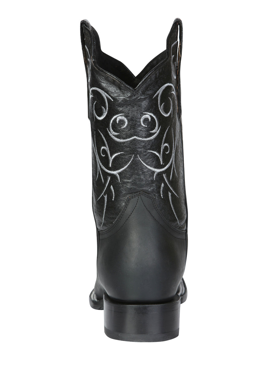 Men’s Leather Cowboy Boot - Made in Mexico - Black 124069