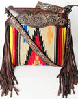 American Darling ADBGZ423 Signature Crossbody Hand Tooled Saddle Blanket Genuine Leather Women Bag Western Handbag Purse