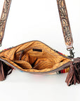 American Darling ADBGZ423 Signature Crossbody Hand Tooled Saddle Blanket Genuine Leather Women Bag Western Handbag Purse