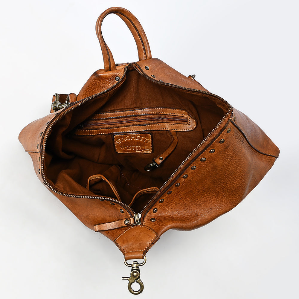 Spaghetti Western Swc194Tan Cross Body I Vintage Handmade Drum Dyed Genuine European Cowhide Leather Women Bag Western Handbag Purse