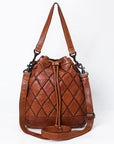 Spaghetti Western Swc177Cg Hobo Vintage Handmade Drum Dyed Genuine European Cowhide Leather Women Bag Western Handbag Purse