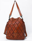 Spaghetti Western Swc177Cg Hobo Vintage Handmade Drum Dyed Genuine European Cowhide Leather Women Bag Western Handbag Purse