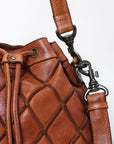 Spaghetti Western Swc177Cg Hobo Vintage Handmade Drum Dyed Genuine European Cowhide Leather Women Bag Western Handbag Purse