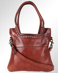 Spaghetti Western Swc178Cg Tote Vintage Handmade Drum Dyed Genuine European Cowhide Leather Women Bag Western Handbag Purse