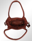 Spaghetti Western Swc178Cg Tote Vintage Handmade Drum Dyed Genuine European Cowhide Leather Women Bag Western Handbag Purse