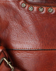 Spaghetti Western Swc178Cg Tote Vintage Handmade Drum Dyed Genuine European Cowhide Leather Women Bag Western Handbag Purse