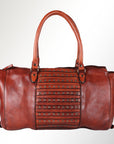 Spaghetti Western Swc185Cg Tote Vintage Handmade Drum Dyed Genuine European Cowhide Leather Women Bag Western Handbag Purse