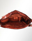Spaghetti Western Swc185Cg Tote Vintage Handmade Drum Dyed Genuine European Cowhide Leather Women Bag Western Handbag Purse