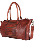 Spaghetti Western Swc185Cg Tote Vintage Handmade Drum Dyed Genuine European Cowhide Leather Women Bag Western Handbag Purse