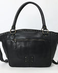 Spaghetti Western Swc188Blk Tote Vintage Handmade Drum Dyed Genuine European Cowhide Leather Women Bag Western Handbag Purse