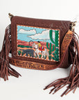 American Darling ADBGA204 Clutch Genuine Leather Women Bag Western Handbag Purse