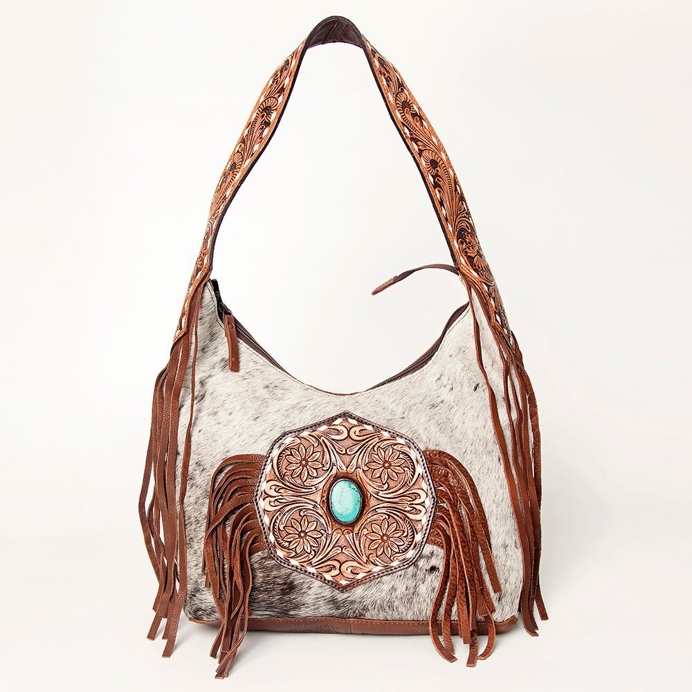 American Darling Hobo Hair On Genuine Leather Women Bag Western Handbag Purse