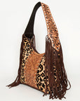 American Darling Hobo Hair On Genuine Leather Women Bag Western Handbag Purse