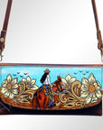 American Darling Wallet Hair on Full Grain Genuine Leather Western Women Bag | Handbag Purse Travel Clutch
