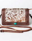 ADBG683A American Darling Hand Tooled Hair On Genuine Leather Women Bag Western Handbag Purse