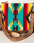 American Darling Tote Saddle Blanket Genuine Leather Women Bag Western Handbag Purse