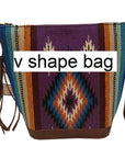 American Darling Tote Saddle Blanket Genuine Leather Women Bag Western Handbag Purse