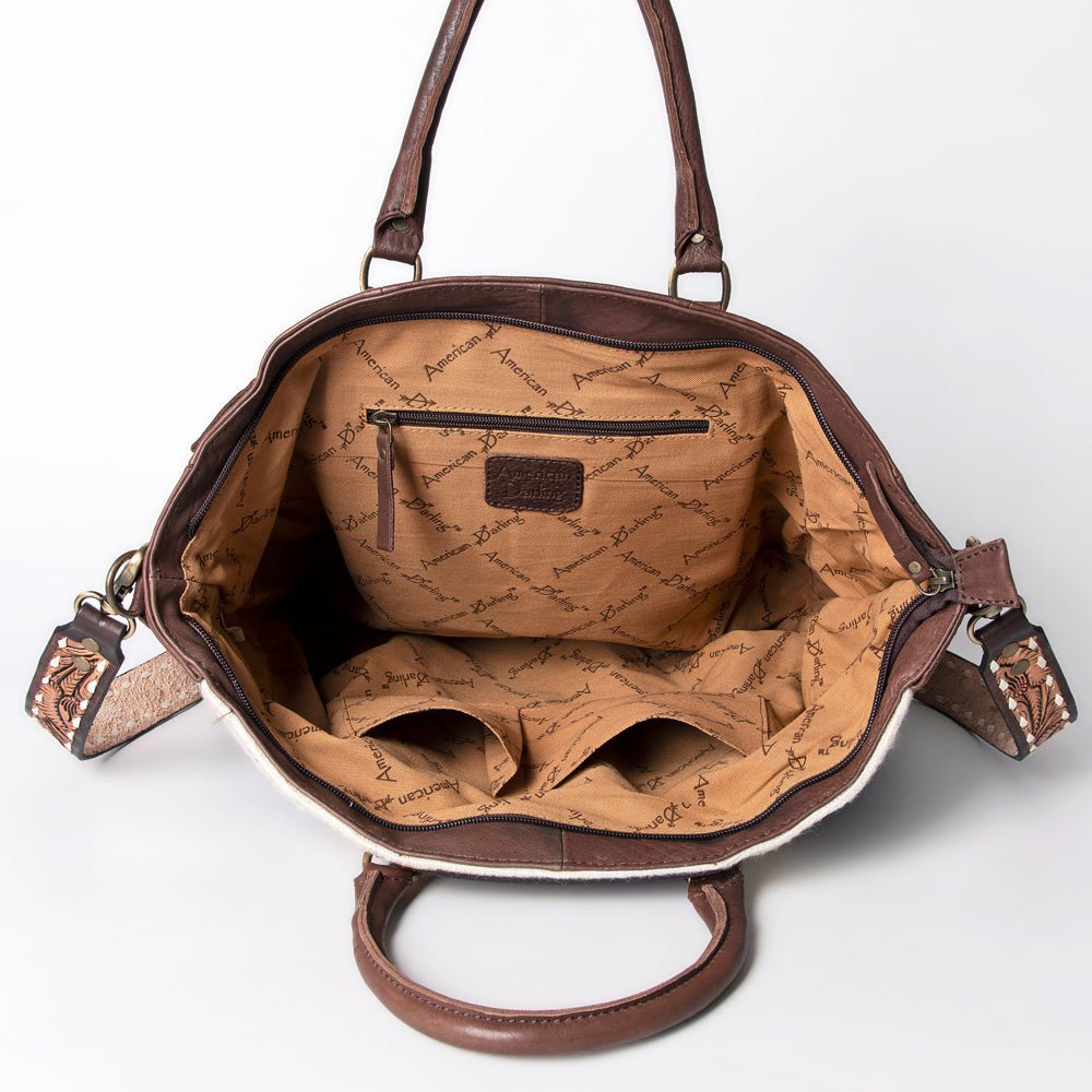 American Darling Briefcase Hand Tooled Saddle Blanket Genuine Leather Women Bag Western Handbag Purse