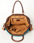 American Darling Briefcase Hand Tooled Saddle Blanket Genuine Leather Women Bag Western Handbag Purse
