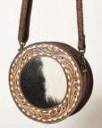 ADBGZ389A American Darling Hand Tooled Hair On Genuine Leather Women Bag Western Handbag Purse