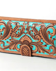 American Darling Wallet Hand Tooled Genuine Leather Women Bag Western Handbag Purse