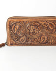 American Darling Wallet Hand Tooled Genuine Leather Western Women Bag | Handbag Purse Wristlet Travel Clutch