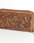 American Darling Wallet Hand Tooled Genuine Leather Western Women Bag | Handbag Purse Wristlet Travel Clutch