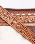 American Darling ADBGZ451 Tote Hand Tooled Hair-On Genuine Leather Women Bag Western Handbag Purse