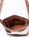 American Darling ADBGZ451 Tote Hand Tooled Hair-On Genuine Leather Women Bag Western Handbag Purse