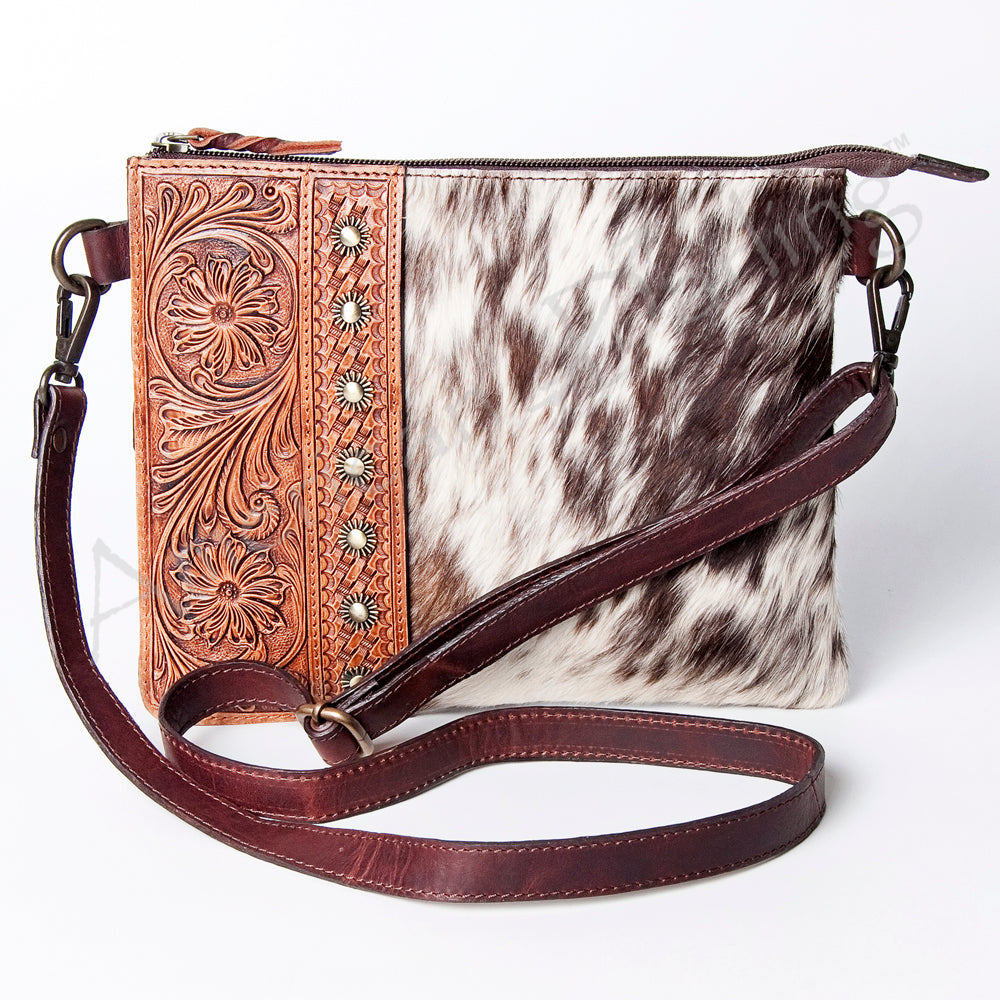 ADBGZ452 American Darling Hand Tooled Hair On Genuine Leather Women Bag Western Handbag Purse