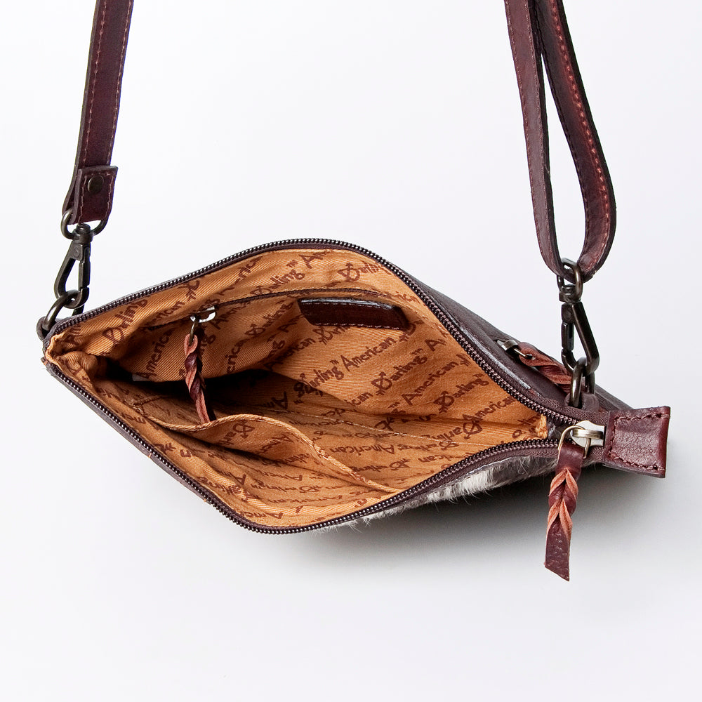 ADBGZ452 American Darling Hand Tooled Hair On Genuine Leather Women Bag Western Handbag Purse