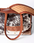 American Darling ADBGZ463 Tote Hand Tooled Hair-On Genuine Leather Women Bag Western Handbag Purse