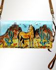 American Darling Organiser Hair-On Hand Tooled Genuine Leather Women Bag Western Handbag Purse