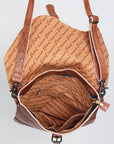 Vintage Genuine Leather Crossbody Bag for Men & Women – Rustic Brown Messenger Shoulder Bag