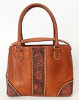 American Darling Tote Hand Tooled Hair On Genuine Leather Women Bag Western Handbag Purse