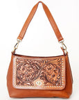 American Darling Hobo Hand Tooled Hair On Genuine Leather Women Bag Western Handbag Purse