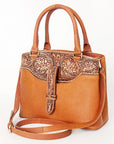 American Darling Tote Hand Tooled Hair On Genuine Leather Women Bag Western Handbag Purse