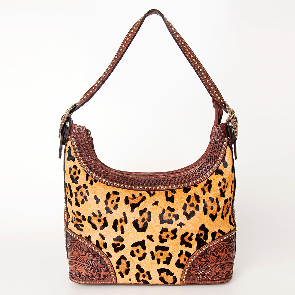 American Darling ADBGI188A Hobo Hand Tooled Hair On Genuine Leather women bag western handbag purse
