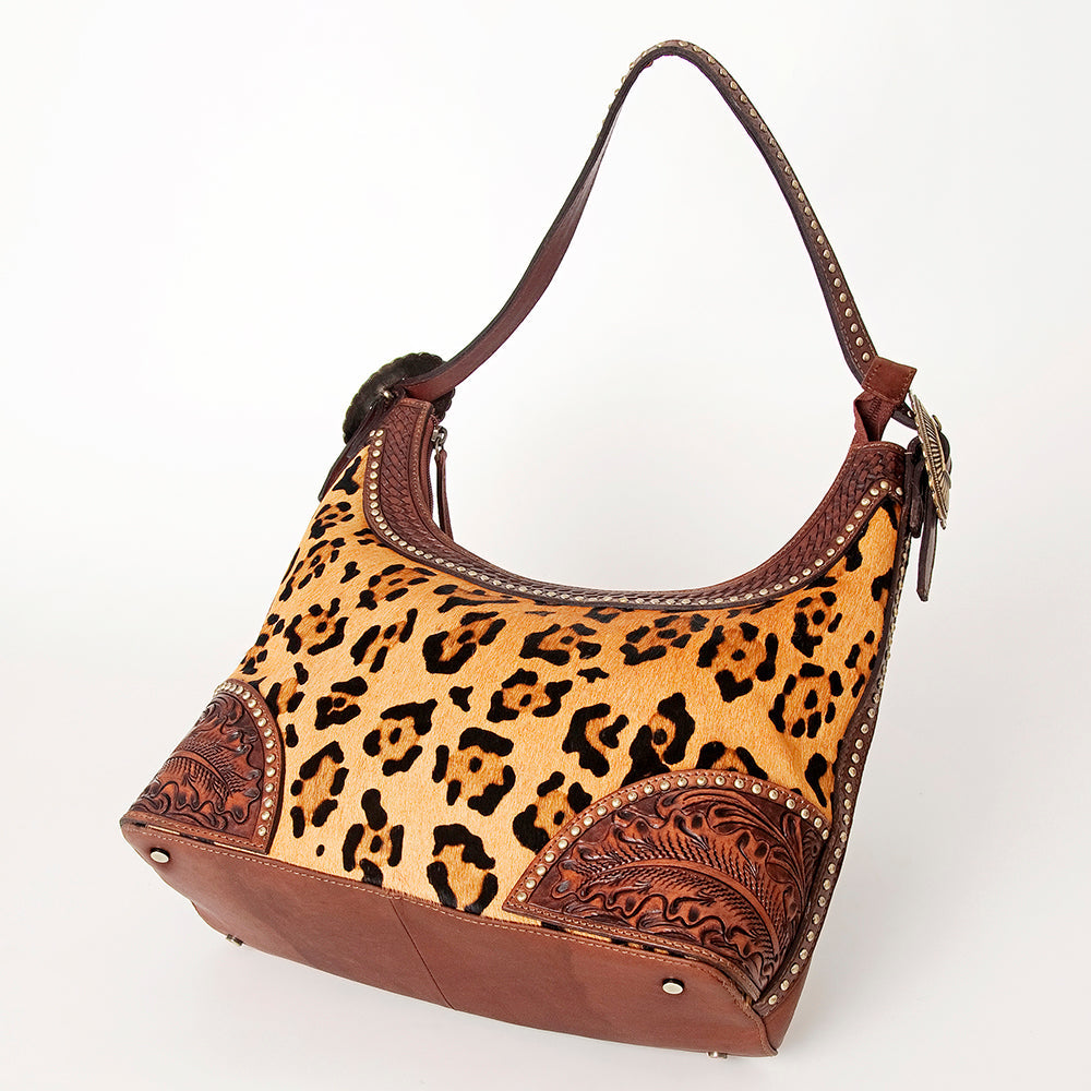 American Darling ADBGI188A Hobo Hand Tooled Hair On Genuine Leather women bag western handbag purse
