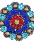 Western Screw Back Concho Turquoise Berry Copper Cowgirl Hilason