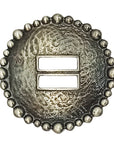 Western Screw Back Antique Finish Slotted Concho Cowgirl Hilason