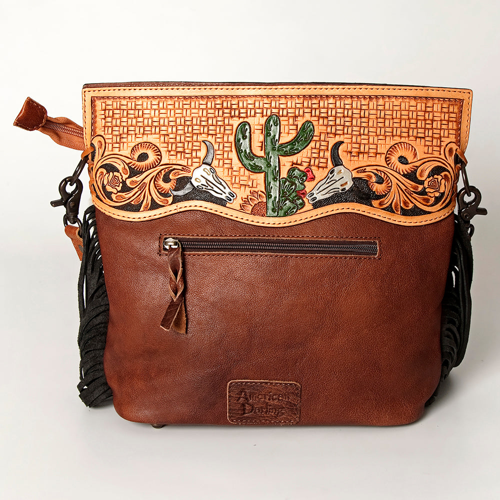 American Darling Clutch Hand Tooled Saddle Blanket Fabric Genuine Leather Western Women Bag Handbag Purse | Purses for Cute