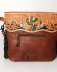 American Darling Clutch Hand Tooled Saddle Blanket Fabric Genuine Leather Western Women Bag Handbag Purse | Purses for Cute
