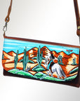American Darling Wallet Hair on Full Grain Genuine Leather Western Women Bag | Handbag Purse Travel Clutch