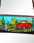 American Darling Wallet Hair on Full Grain Genuine Leather Western Women Bag | Handbag Purse Travel Clutch