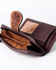American Darling ADBGZ468 Wallet Hand Tooled Genuine Leather Women Bag Western Handbag Purse