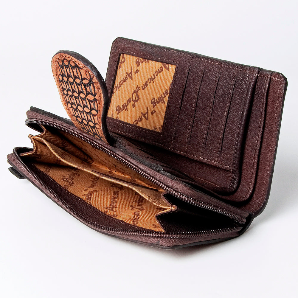 American Darling ADBGZ471 Wallet Hand Tooled Genuine Leather Women Bag Western Handbag Purse