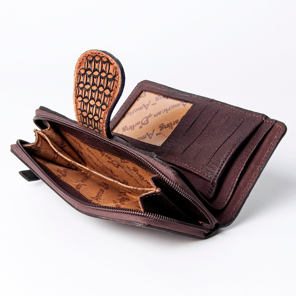 American Darling ADBGZ471 Wallet Hand Tooled Genuine Leather Women Bag Western Handbag Purse