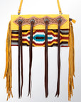GIBGX206 American Darling Hand Tooled Saddle Blanket Genuine Leather Women Bag Western Handbag Purse